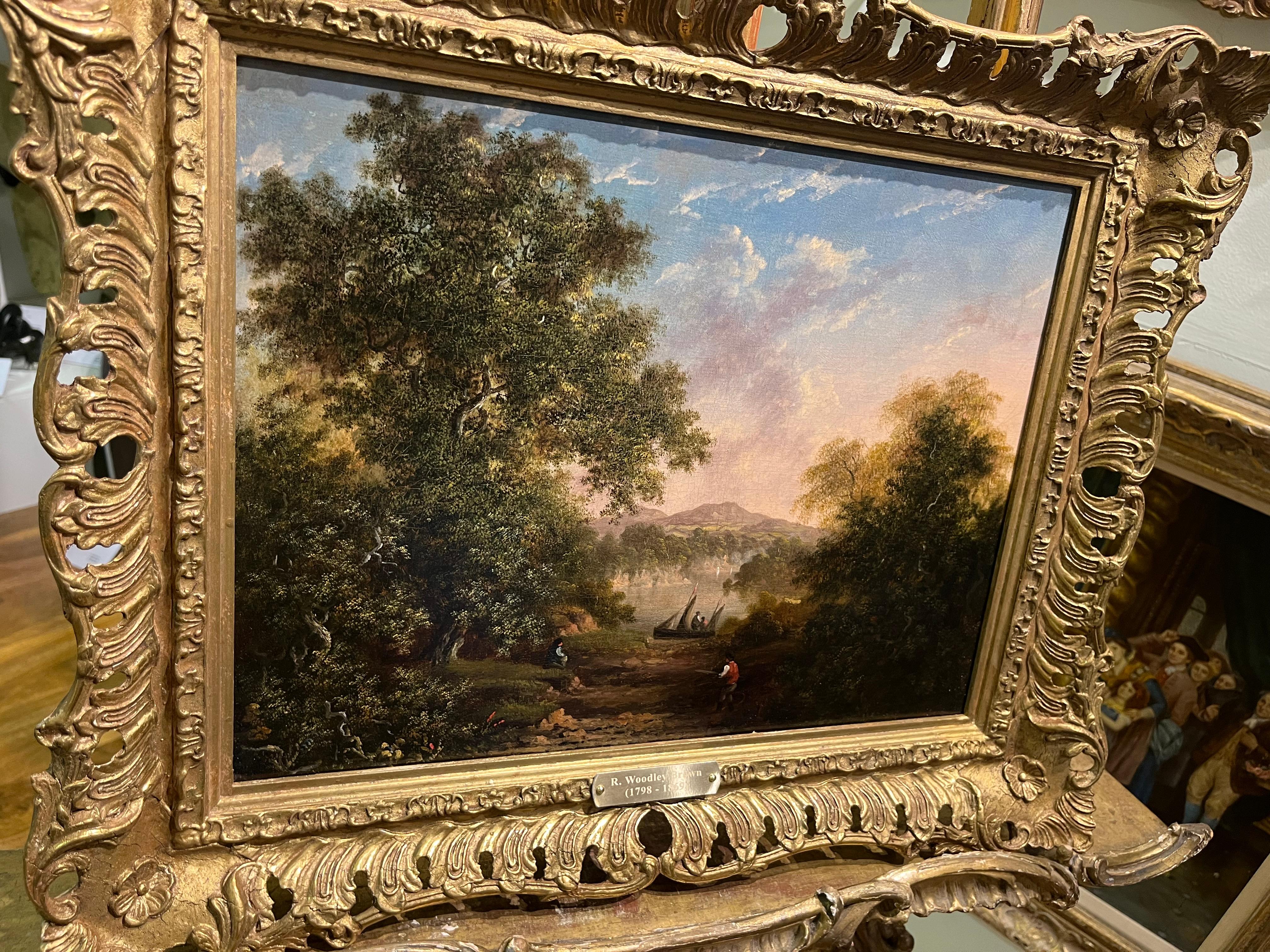 FINE OIL PAINTING By Robert Woodley Brown 19th Century British OLD MASTER PIECE  For Sale 10