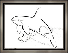 ROBERT WYLAND Original Acrylic Painting Signed Sea Life Dolphin Animal Art oil