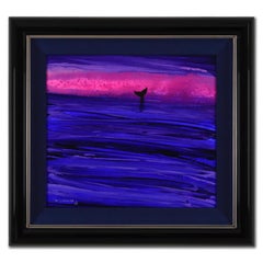 Wyland, "Whale Tail" Framed Original Painting on Canvas