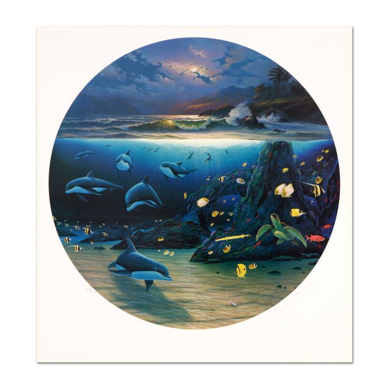 Print Robert Wyland - Lithographie en édition limitée « Moonlit Waters »