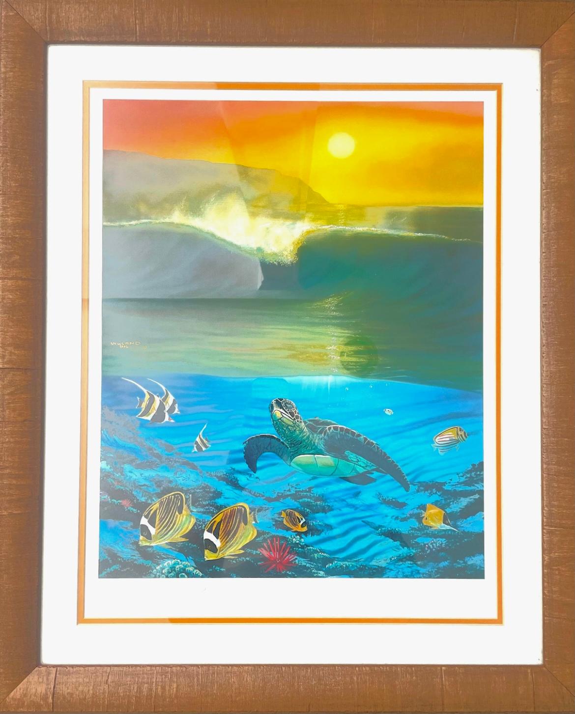 "North Shore Surf" - Print di Robert Wyland
