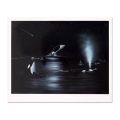 Lithographie en édition limitée Orca Starry Night