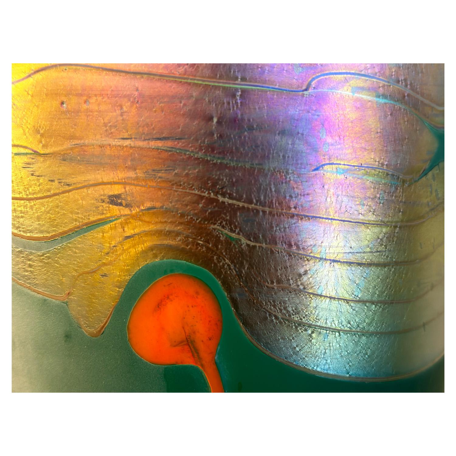Australiano Vaso colorato in vetro Studio A di Robert Wynne, 1994 in vendita