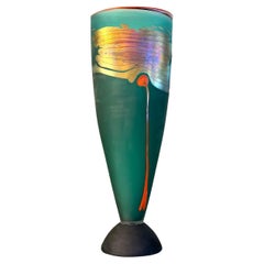 Vase coloré Studio Glass de Robert Wynne, 1994