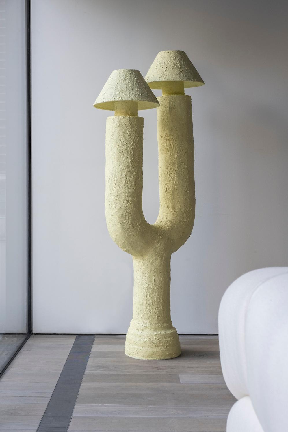 Modern Robert Yellow Lamp by Lea Mestres