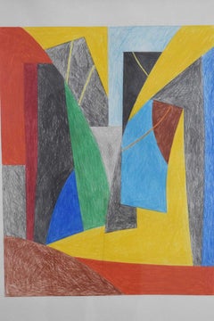 Robert Yucikas, nato nel 1944, Matita colorata su carta Rives, 1978