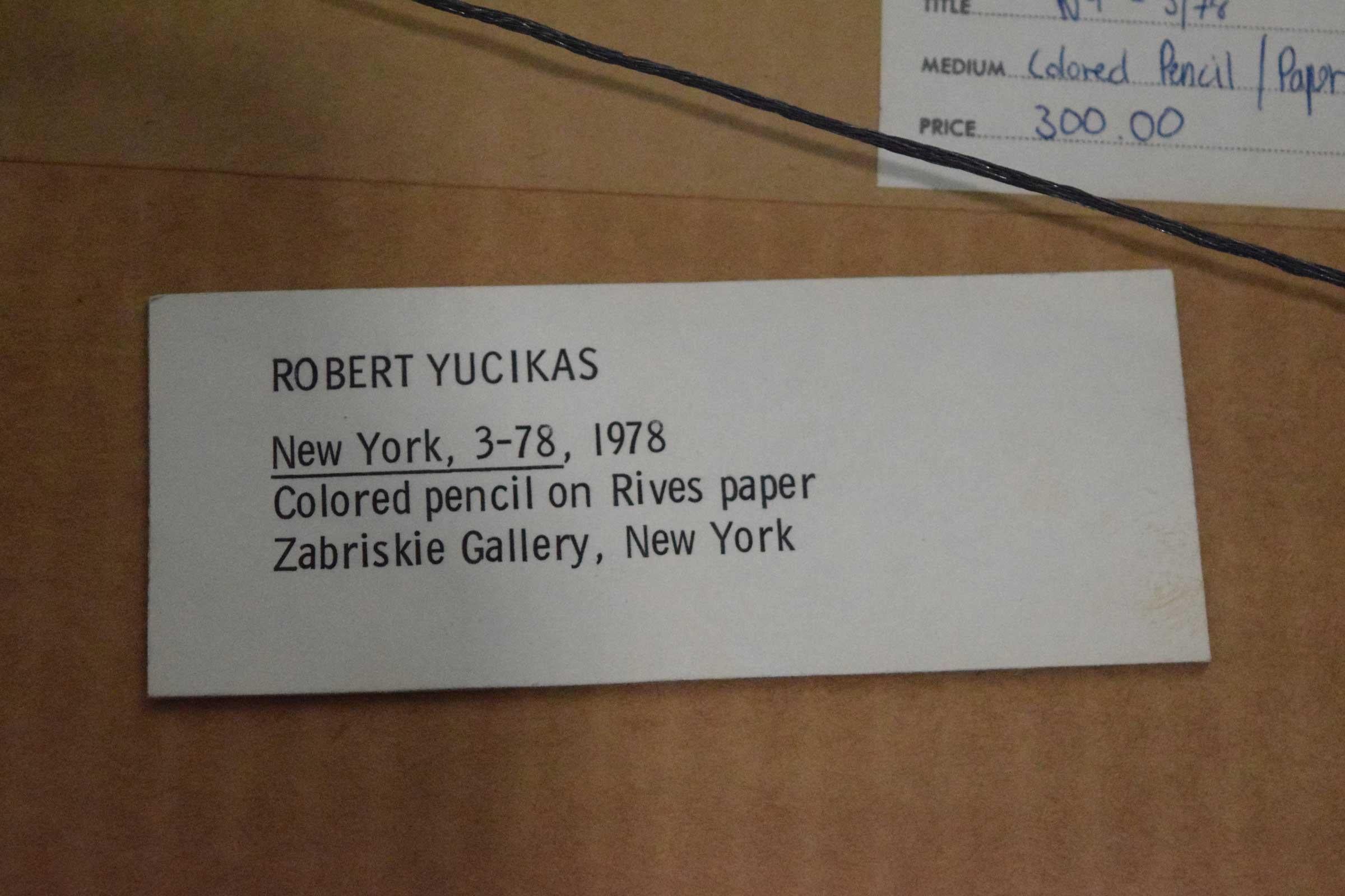 Robert Yucikas, B. 1944, Colored Pencil on Rives Paper, 1978 For Sale 1