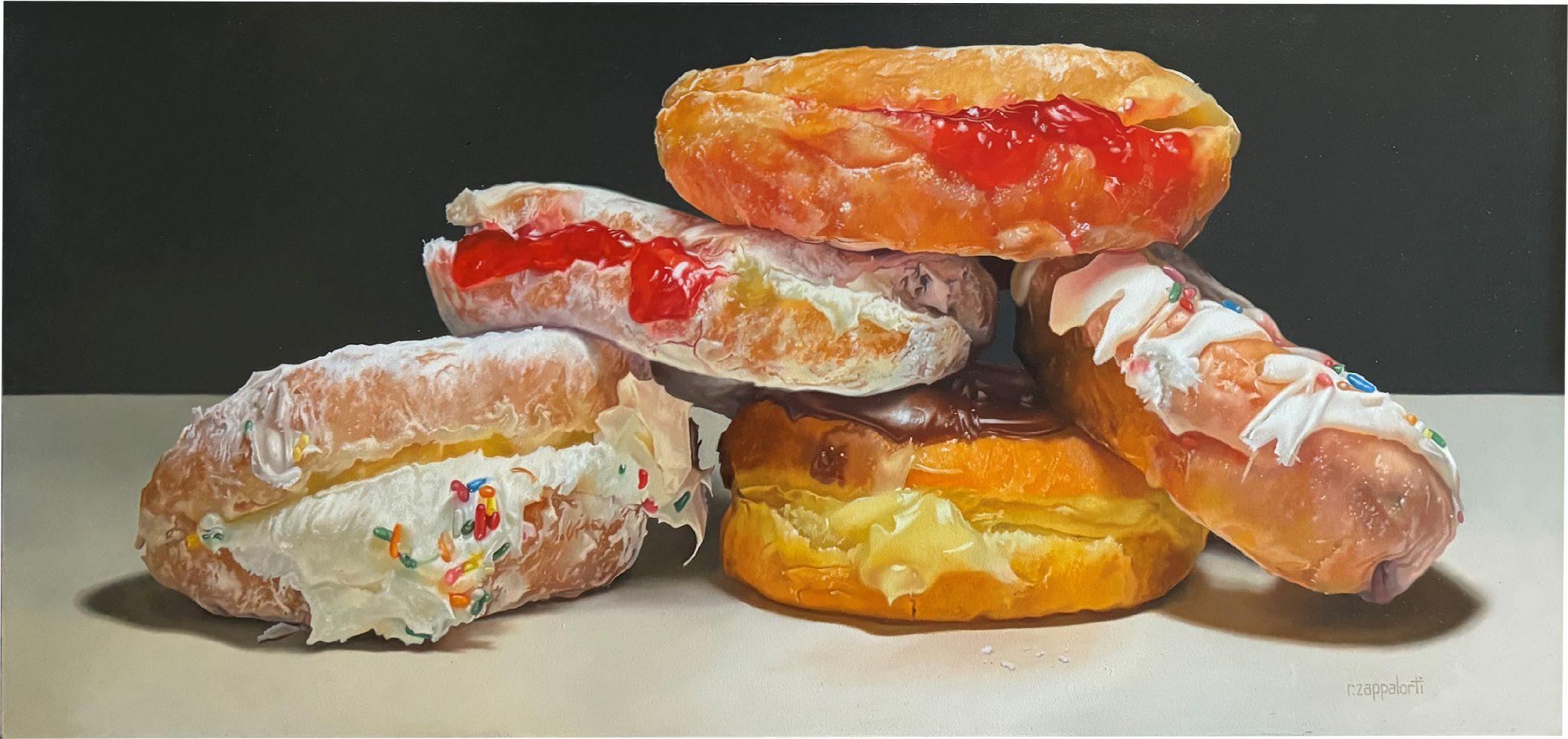 Robert Zappalorti Still-Life Painting – Donut Tempt Me