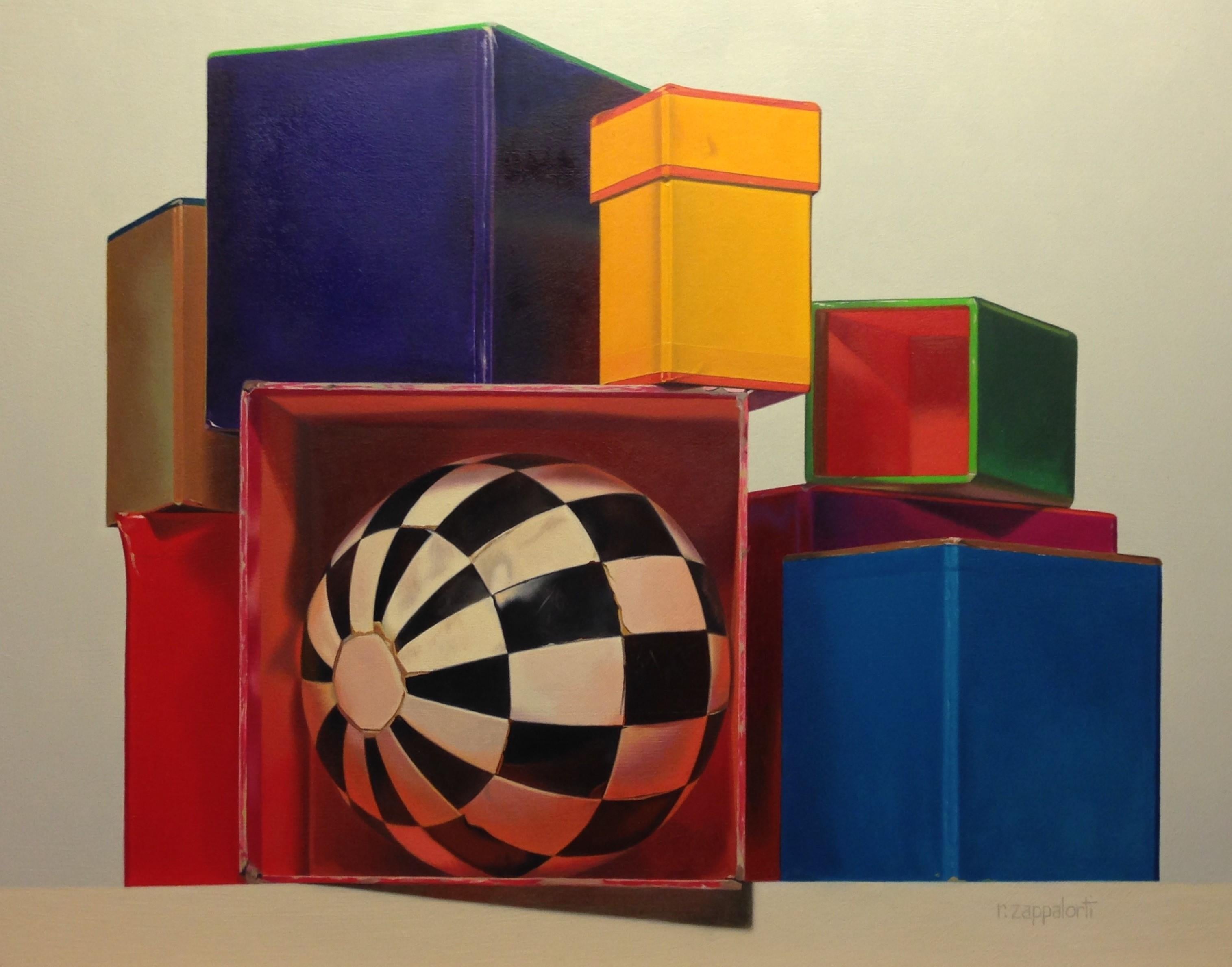 Still-Life Painting Robert Zappalorti - Shapes géométriques