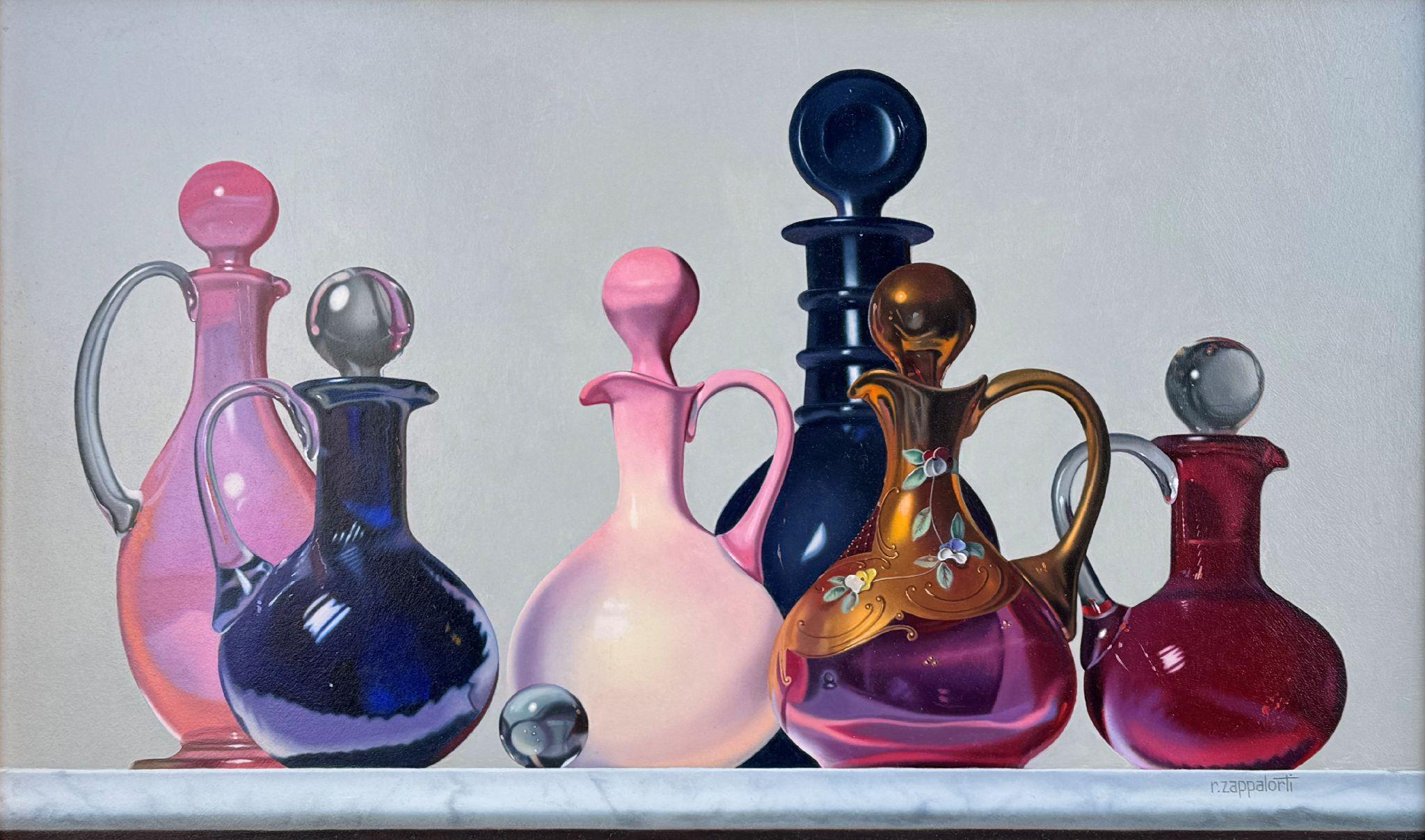 Robert Zappalorti Still-Life Painting – Marmor auf Marmor