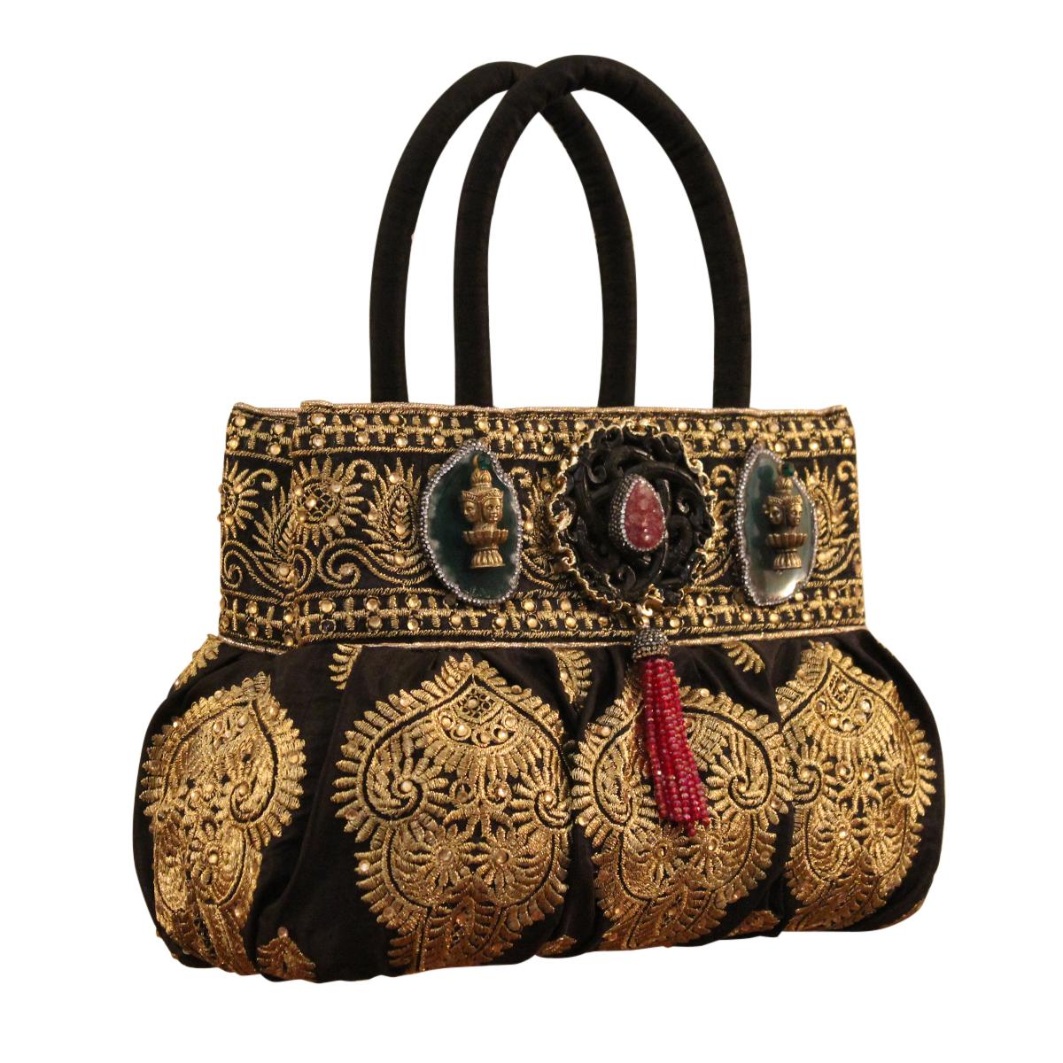 Brown Roberta Balsamo World's Unique Jewel bag