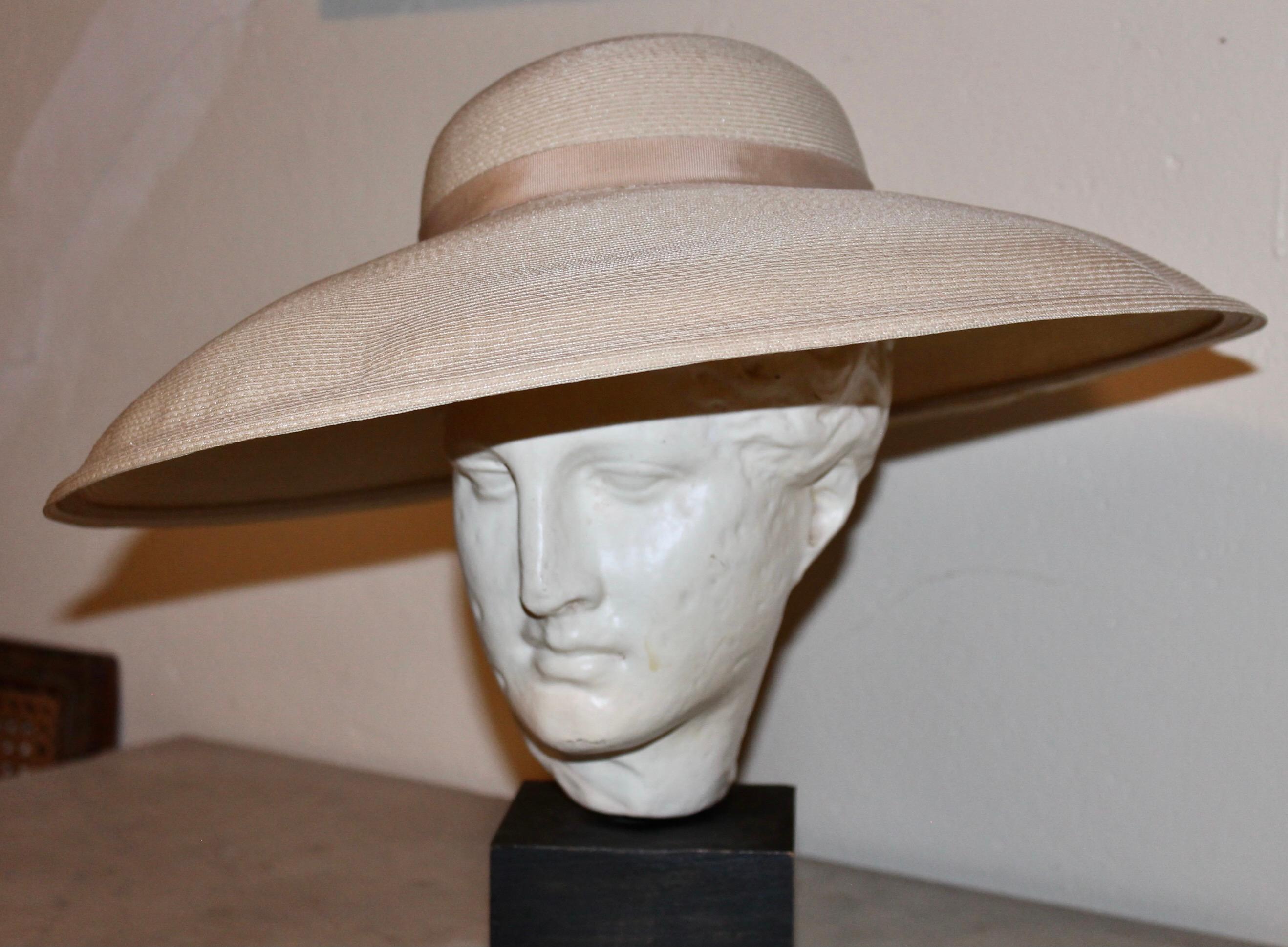 Gray Roberta Bernays Original 1930's Straw Hat For Sale