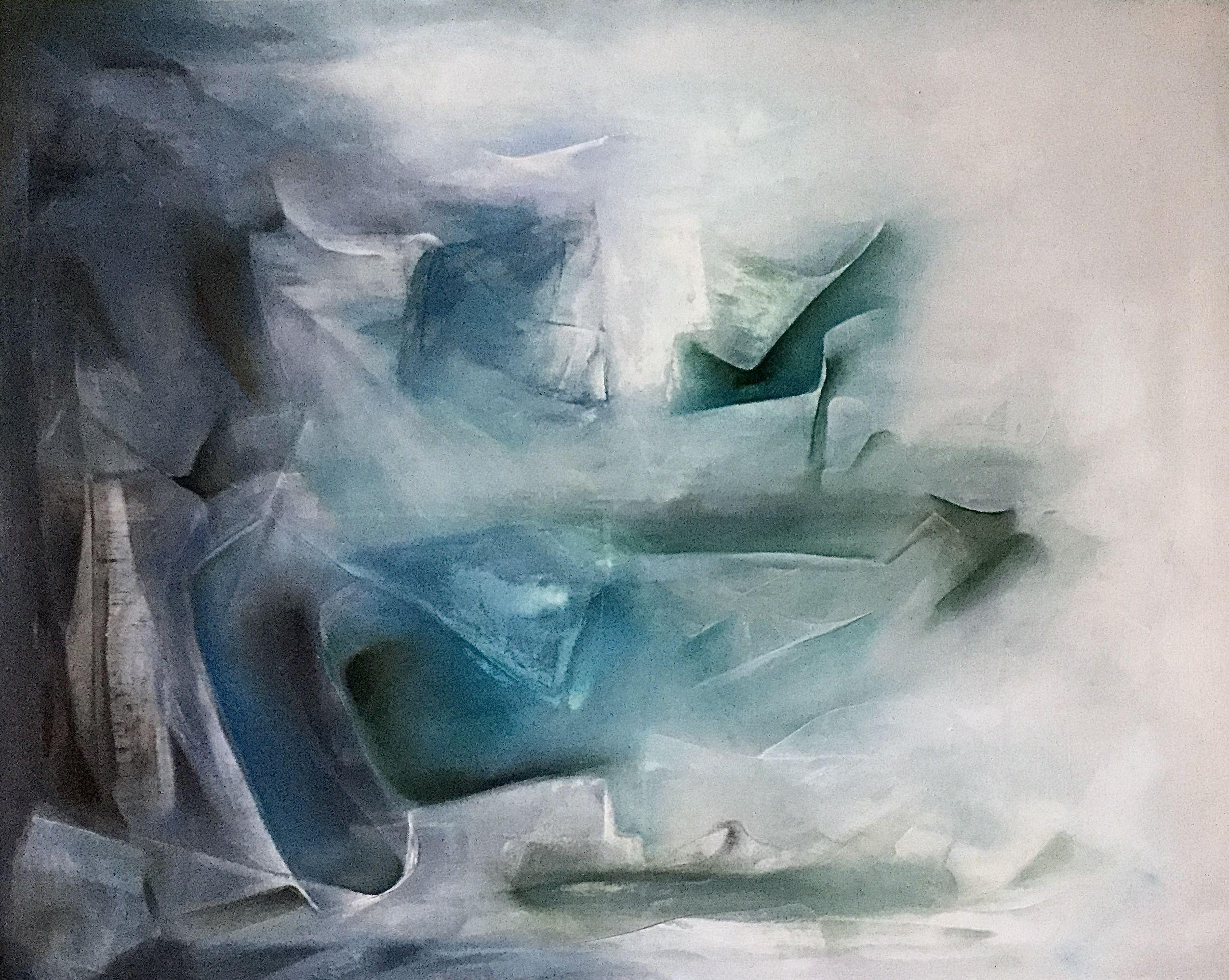 Roberta  Cervelli Abstract Painting - Elegy, Painting, Oil on Canvas