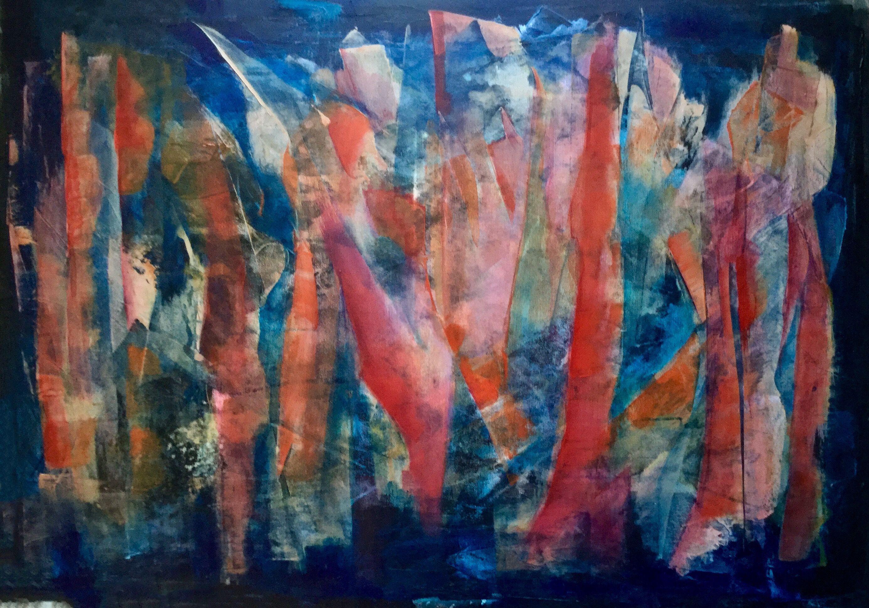 Abstract Painting di Roberta  Cervelli - Il colore del silenzio, Pittura, Acrilico su tela
