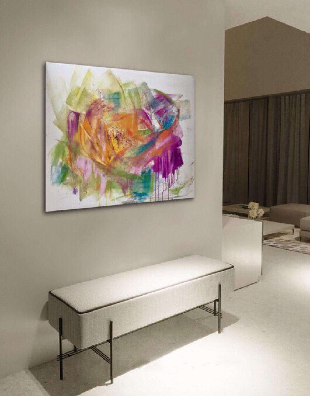 Un pensiero meraviglioso, Pittura, Acrilico su tela - Abstract Painting Beige di Roberta  Cervelli
