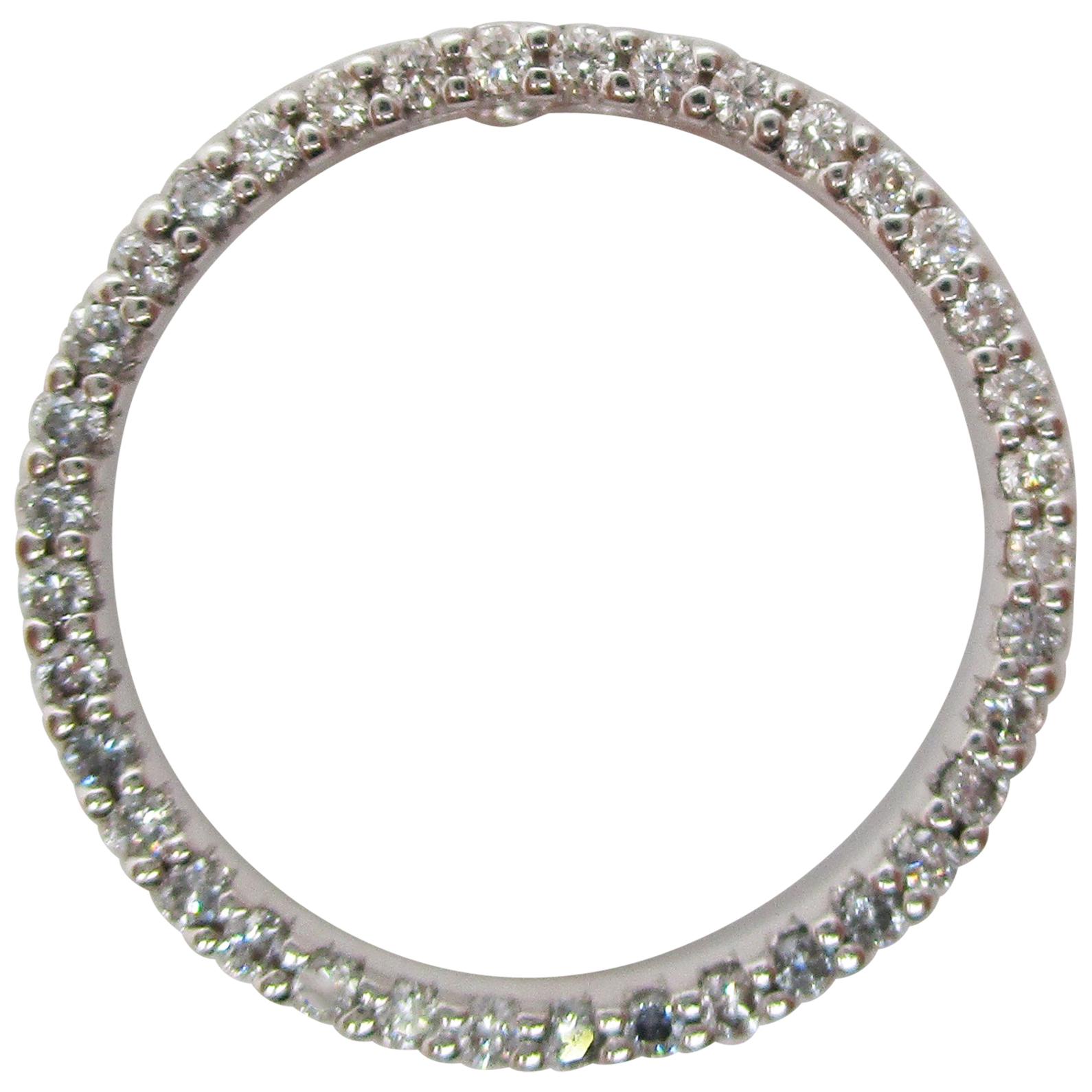 Colgante Círculo de Diamantes de Oro Blanco de 18 Kilates Roberta Coin