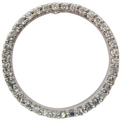 Roberta Coin Pendentif circulaire en or blanc 18 carats avec diamants