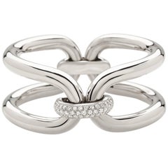 Roberta Collection Bangle 18 Karat White Gold and Diamonds