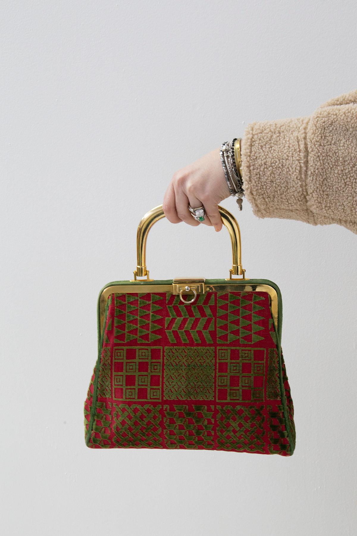 Roberta di Camerico Brocatelle  velvet BAGONGHI bag 4