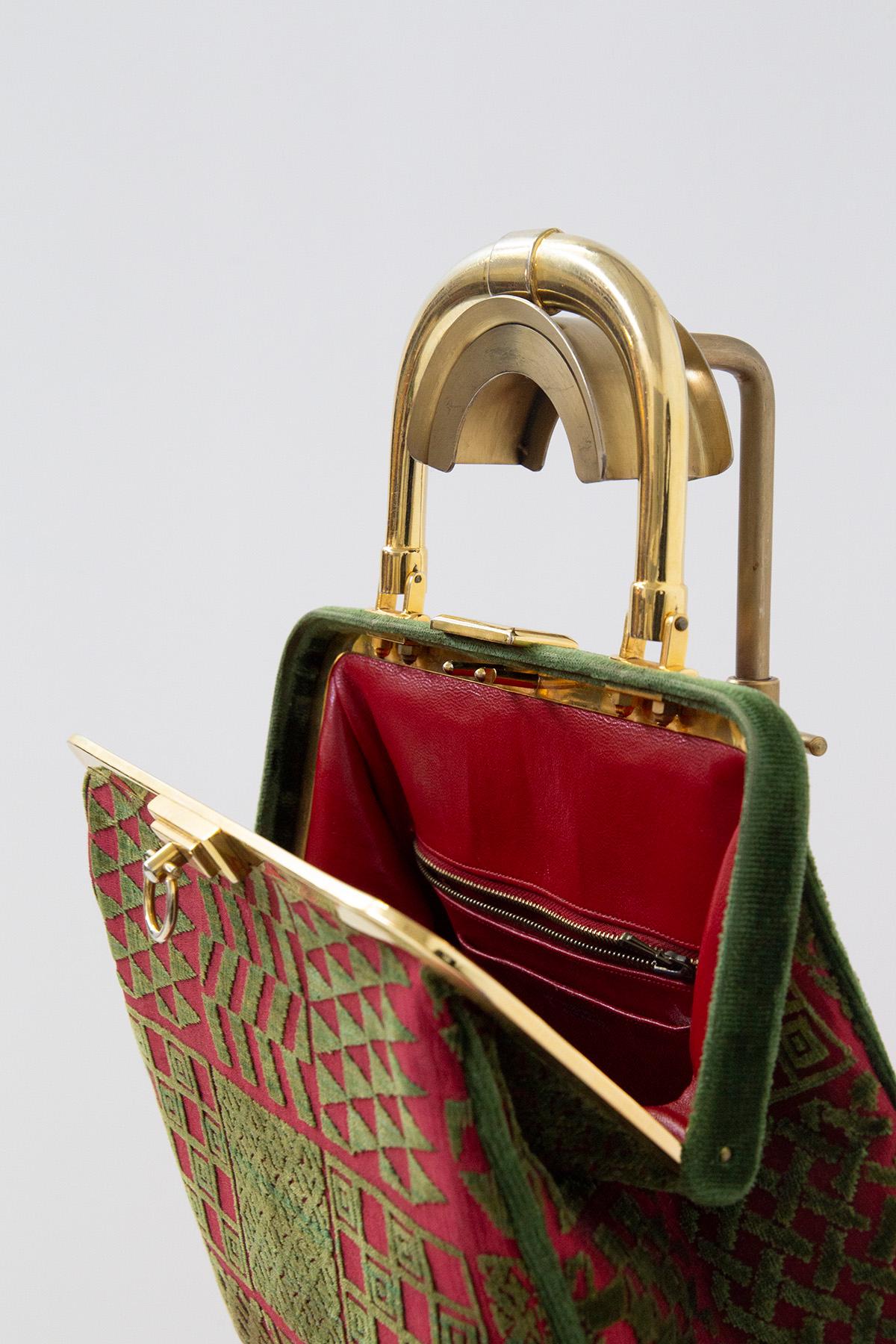 Roberta di Camerico Brocatelle  velvet BAGONGHI bag 5