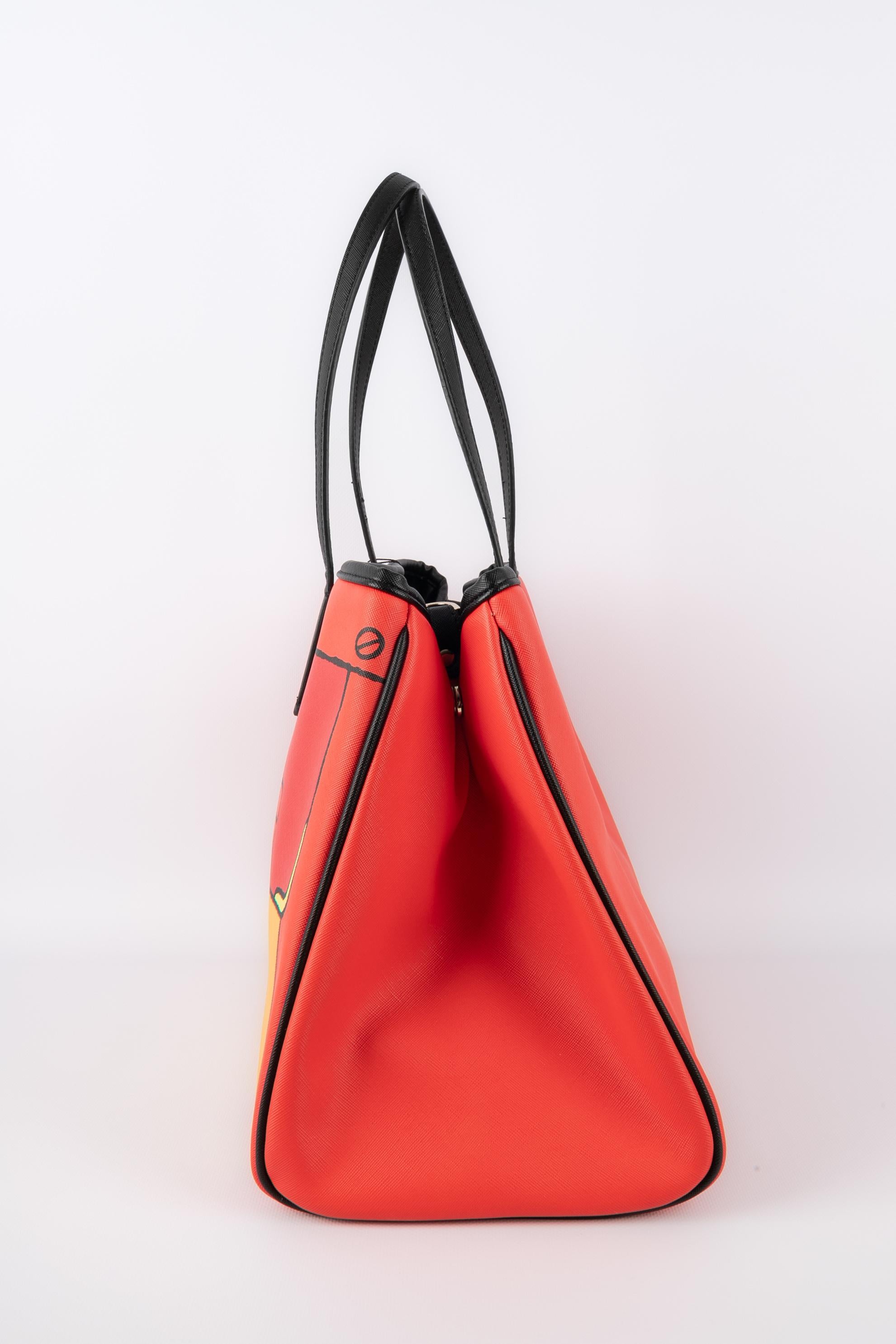 ROBERTA DI CAMERINO -Sac en toile jaune et rouge.

Condit :
Très bon état.

Dimensions :
Longueur : 40 cm - Hauteur : 29 cm - Profondeur : 14 cm - Poignée : 50 cm

S133