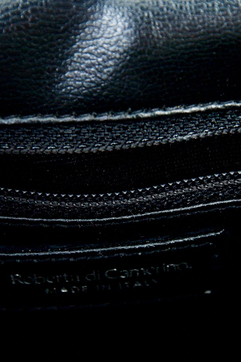 Roberta Di Camerino Borsa in velluto nero e grigio in vendita 4