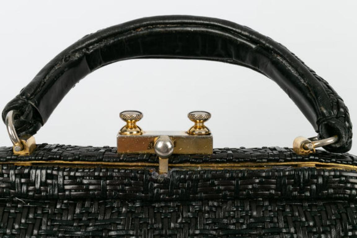 Roberta Di Camerino Black Leather Bag For Sale 6
