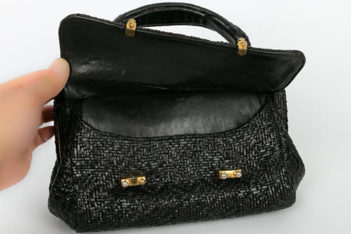 Roberta Di Camerino Black Leather Bag For Sale 9