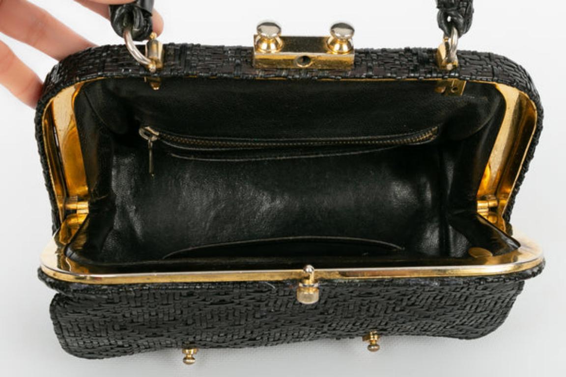 Roberta Di Camerino Black Leather Bag For Sale 10