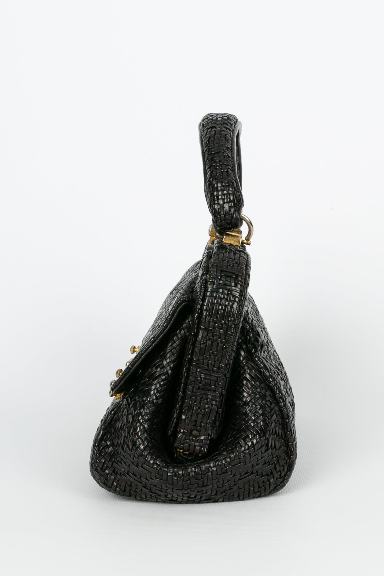 Women's Roberta Di Camerino Black Leather Bag For Sale