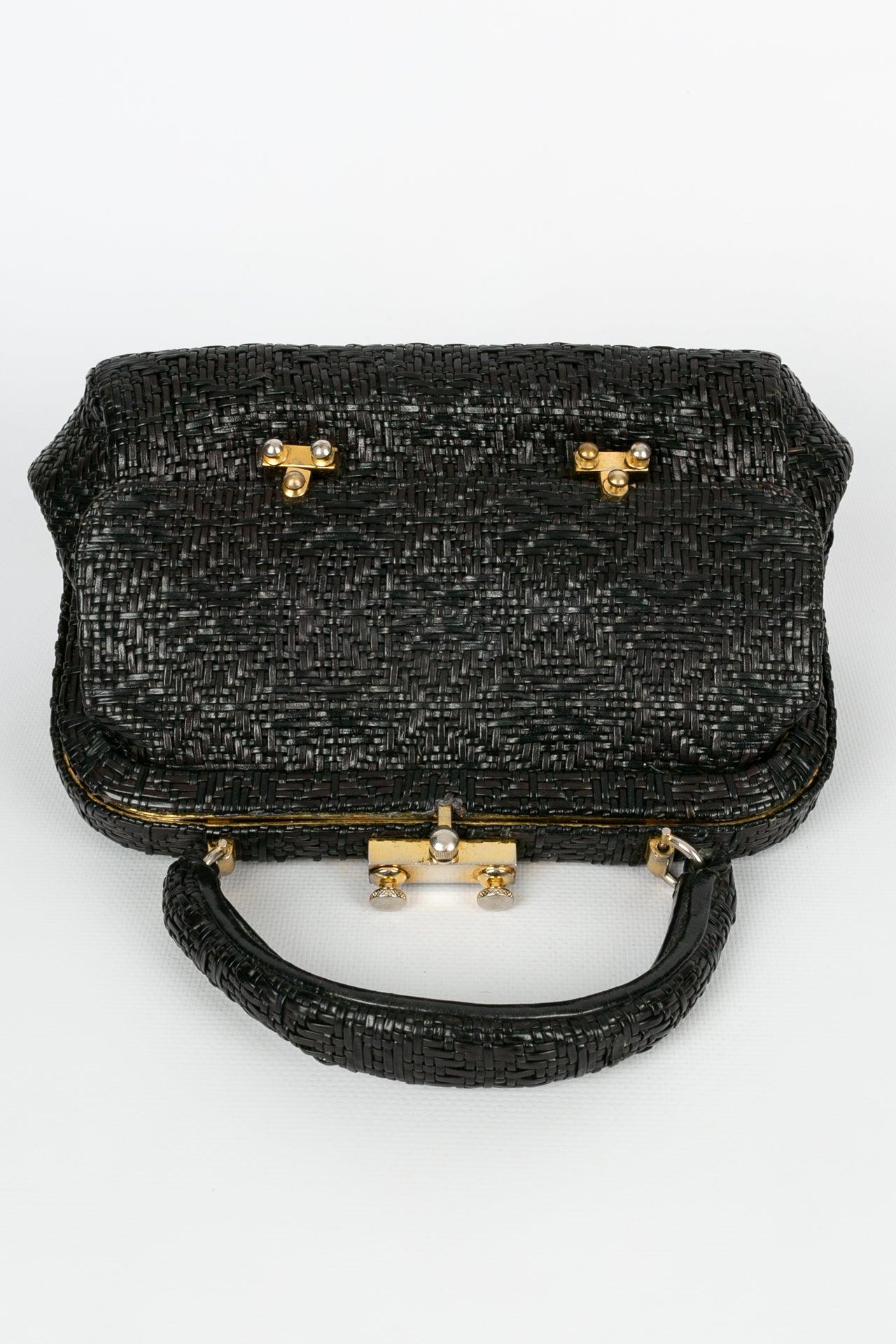 Roberta Di Camerino Black Leather Bag For Sale 1