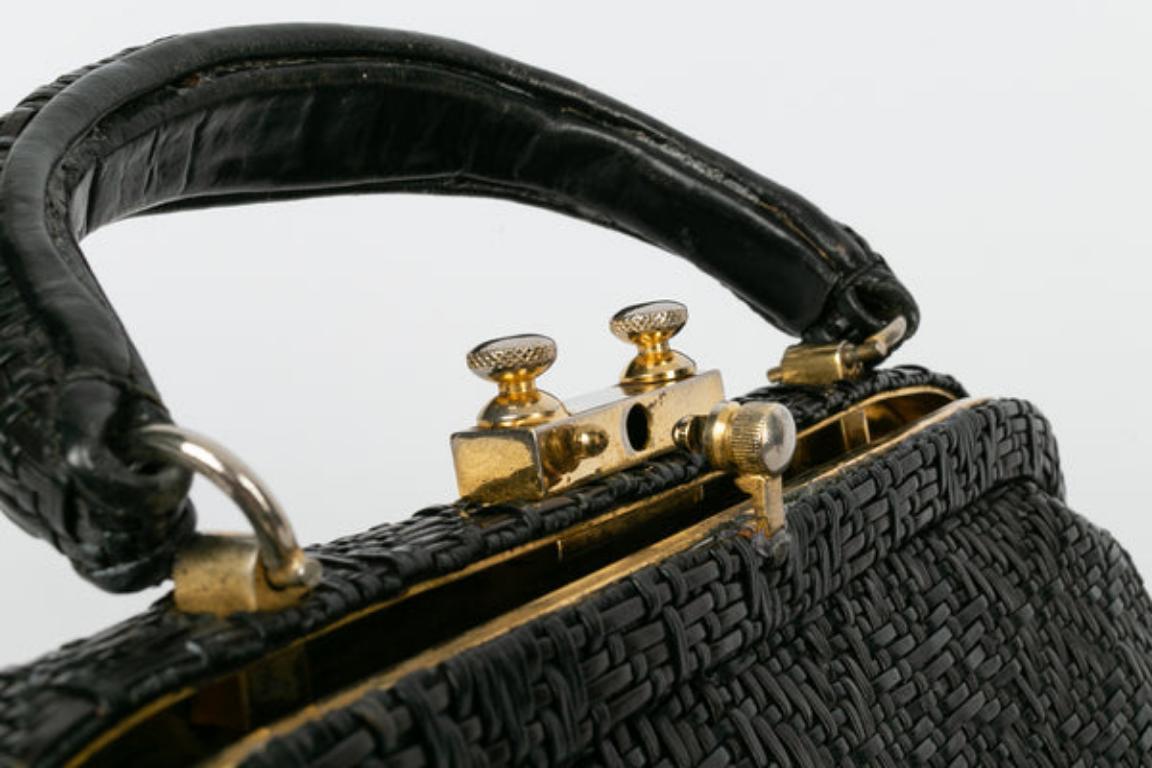 Roberta Di Camerino Black Leather Bag For Sale 5