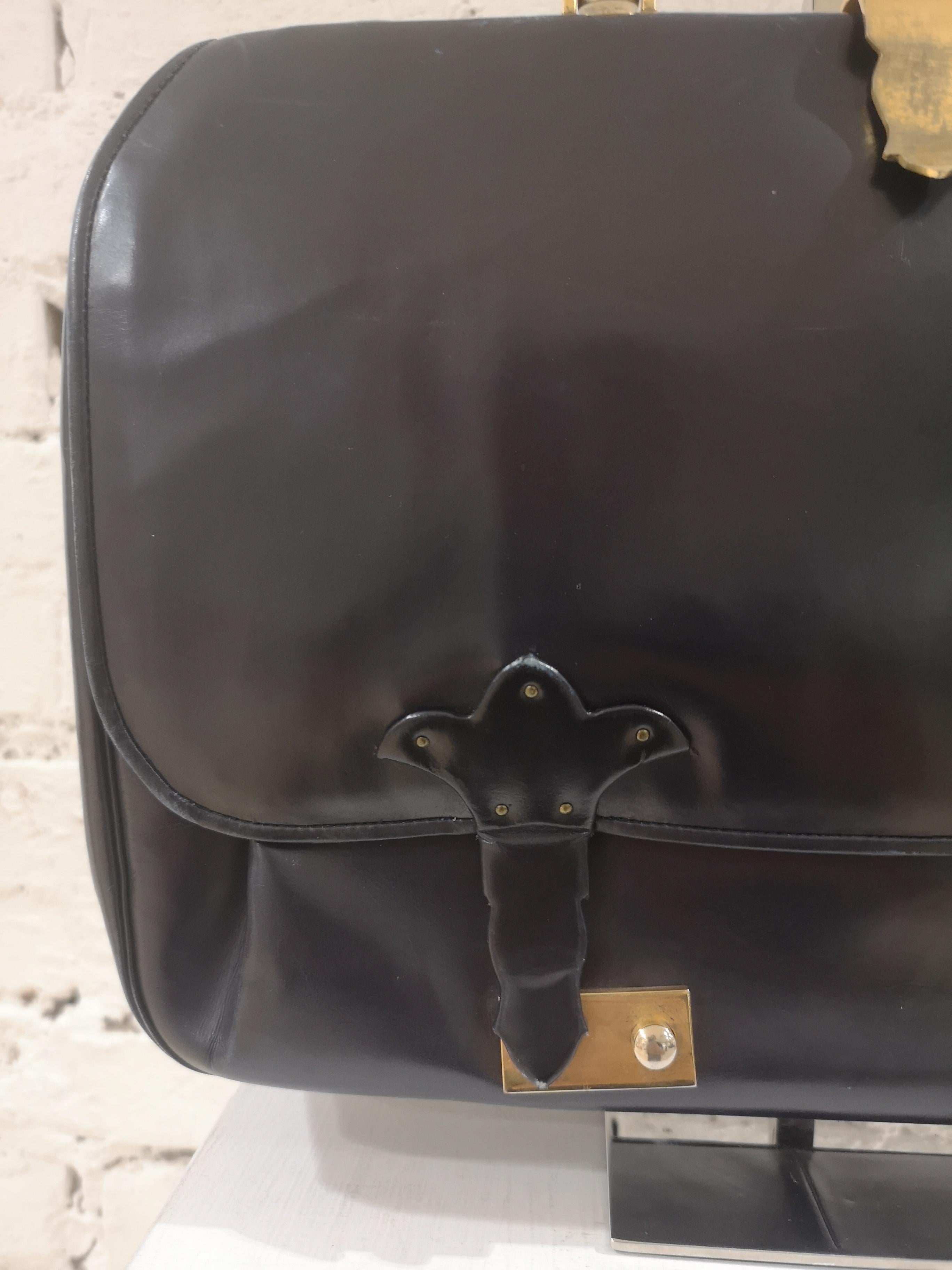 Roberta di Camerino blue leather handle bag In Good Condition In Capri, IT