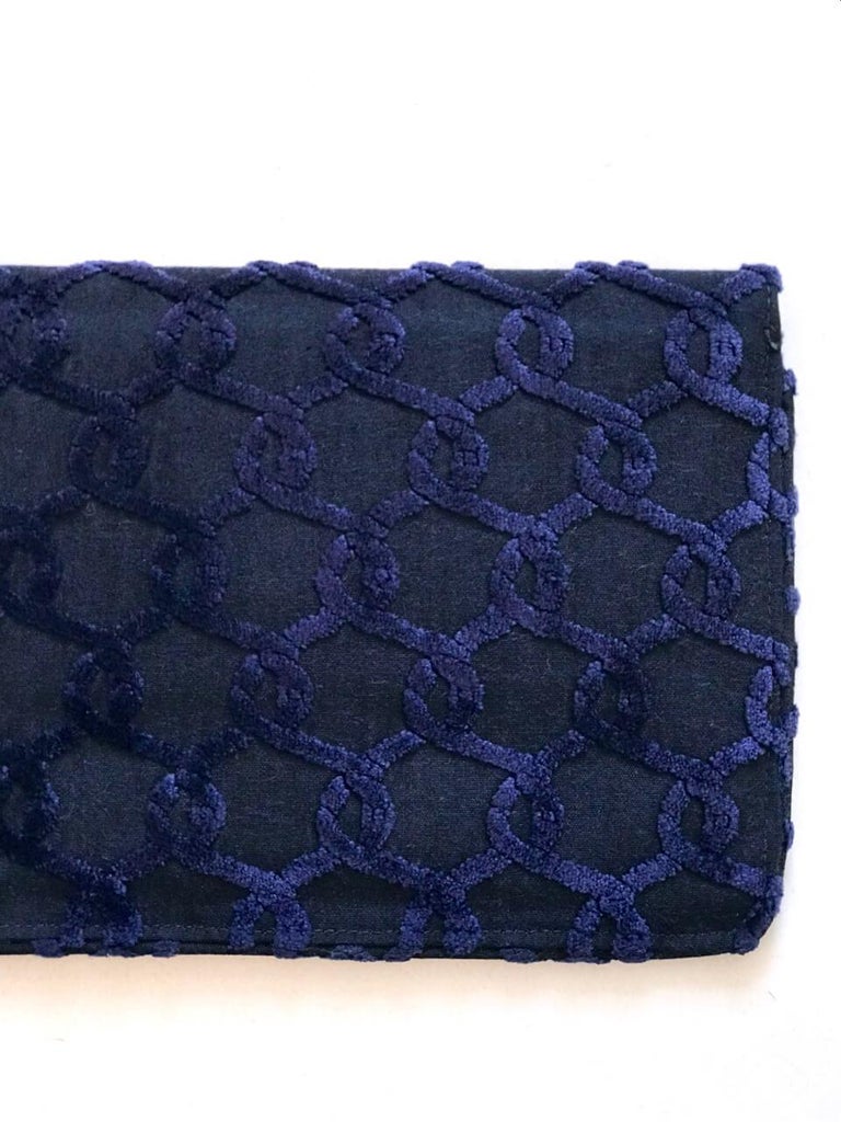 Roberta Di Camerino Blue Velvet Monogram Pochette Clutch Bag, circa ...