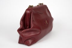 Roberta Di Camerino Bordeaux Leather Large Doctor Chain Bag