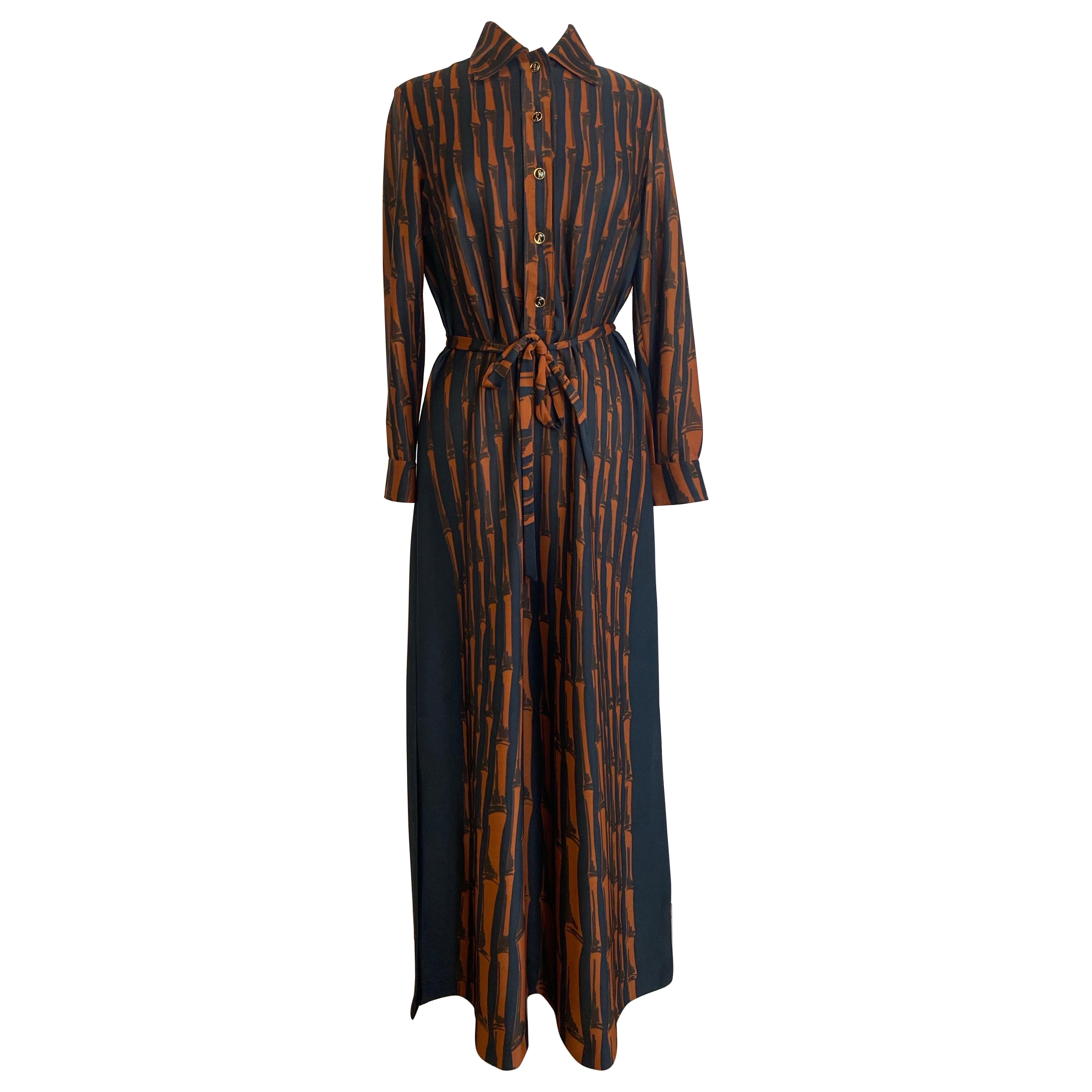 Roberta di Camerino brown and black dress For Sale