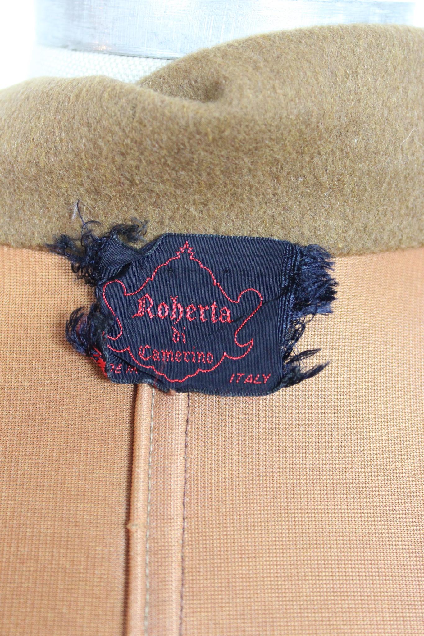 Roberta di Camerino Brown Cashmere Vintage Cape 80s 4