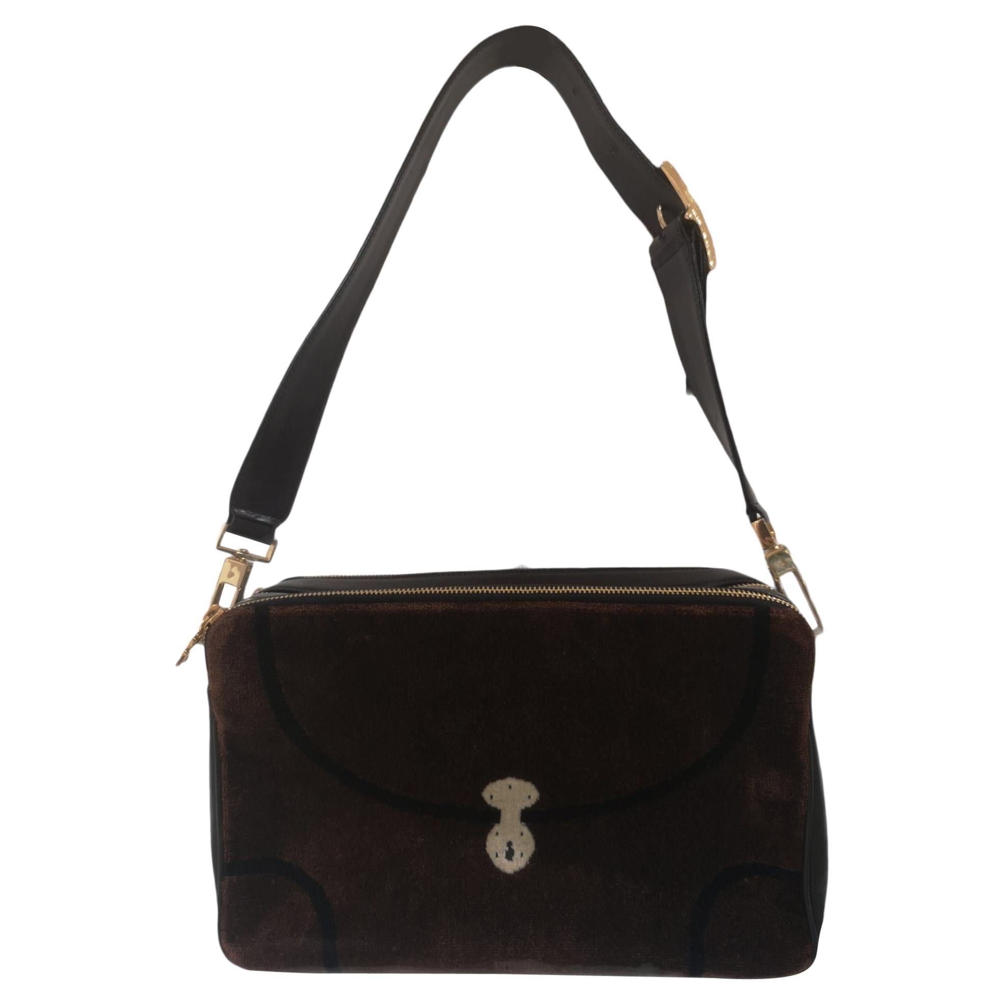 Roberta di Camerino Oblong Velvet Shoulder Bag at 1stDibs