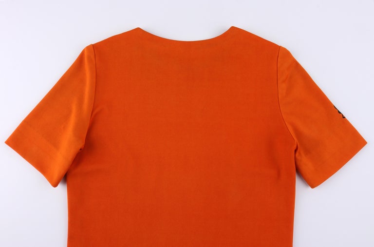 ROBERTA di CAMERINO c.1970’s Trompe L’oeil Short Sleeve Sheath Dress For Sale 2