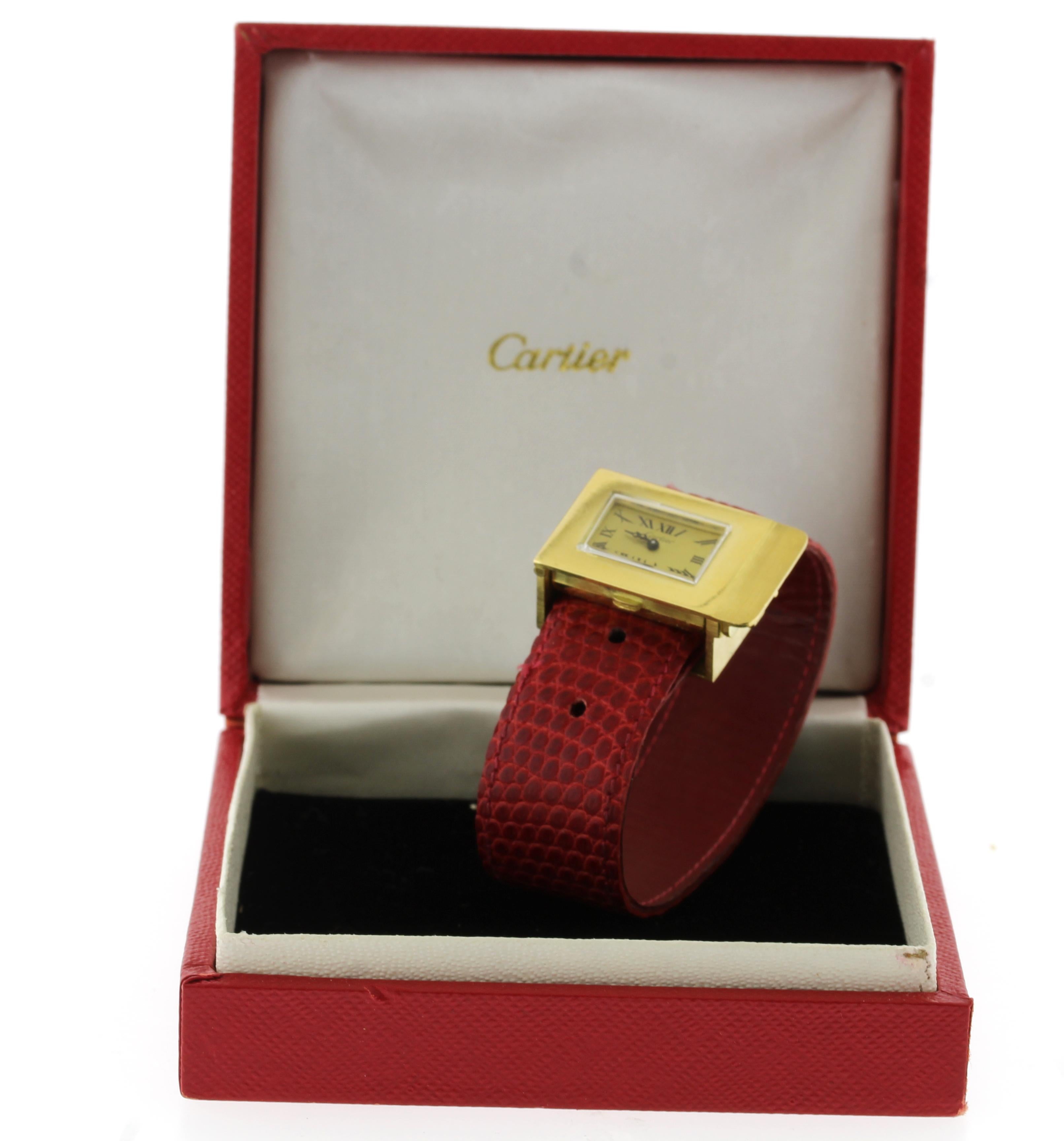 Roberta Di Camerino for Cartier Mid Century Gold Watch In Good Condition In Bethesda, MD
