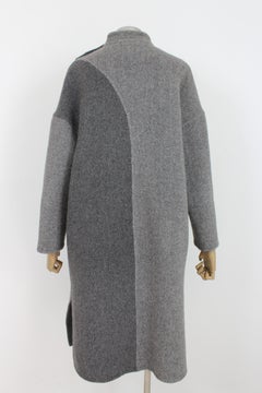 Roberta di Camerino Gray Alpaca Herringbone Vintage Coat