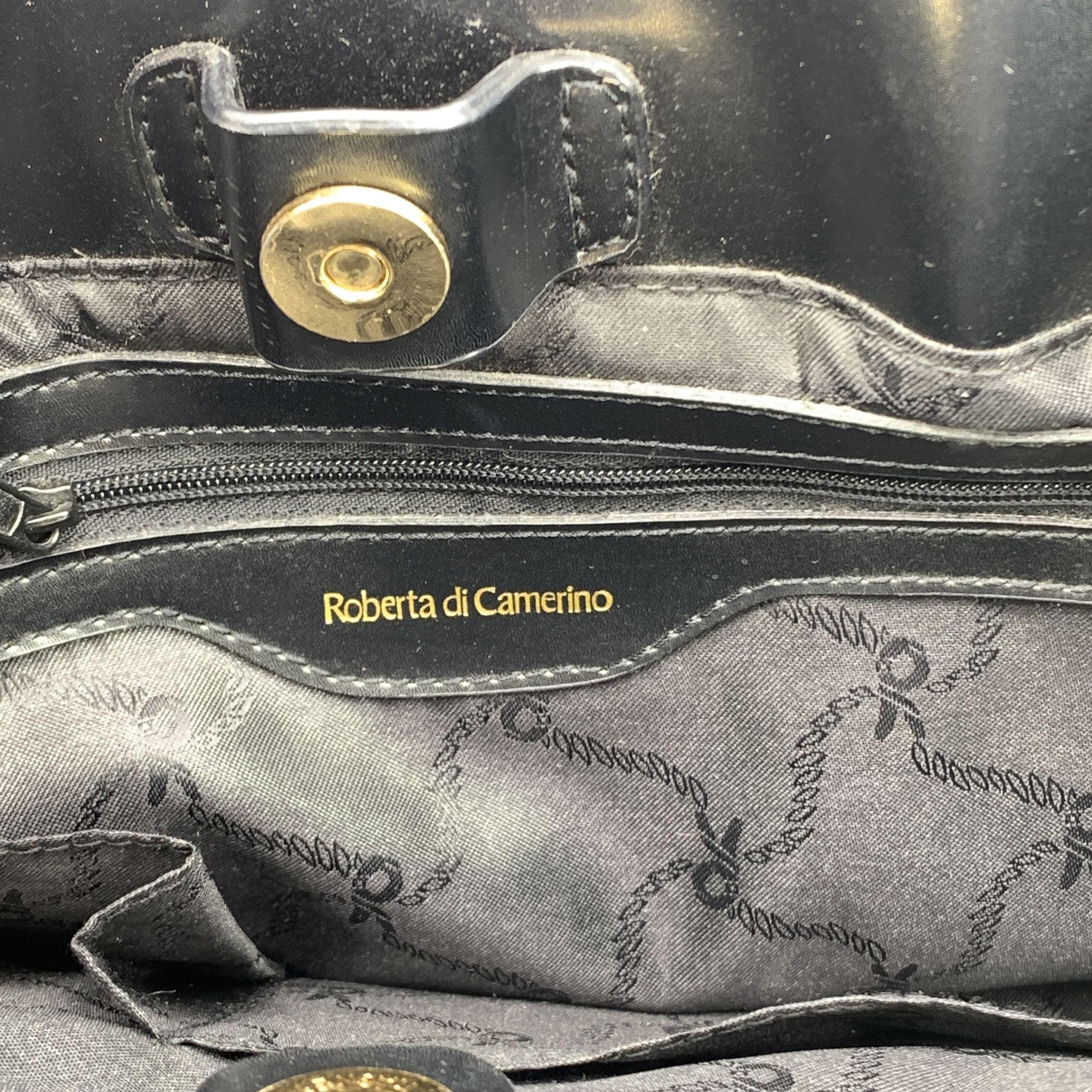 Roberta Di Camerino Sac en toile gris avec logo R et poignée supérieure Pour femmes en vente
