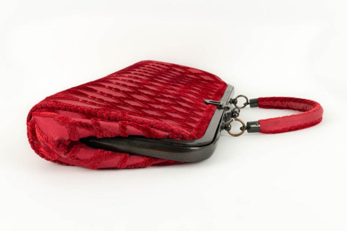Women's Roberta Di Camerino Red Velvet Bag For Sale