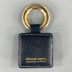 ROBERTA DI CAMERINO Saffiano Leather Double Ring Keyring