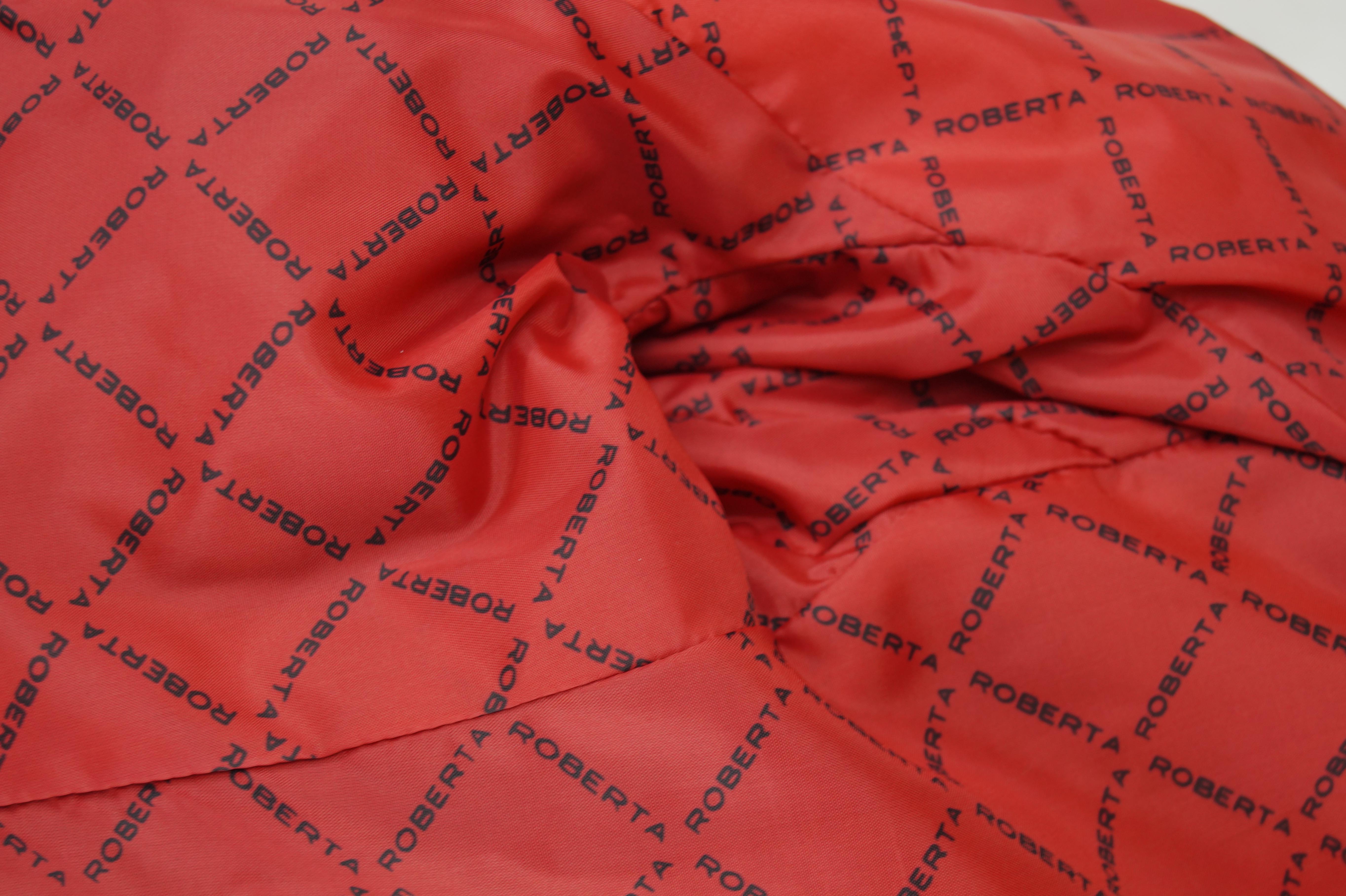 Roberta di Camerino velvet red coat vintage 70s For Sale 5
