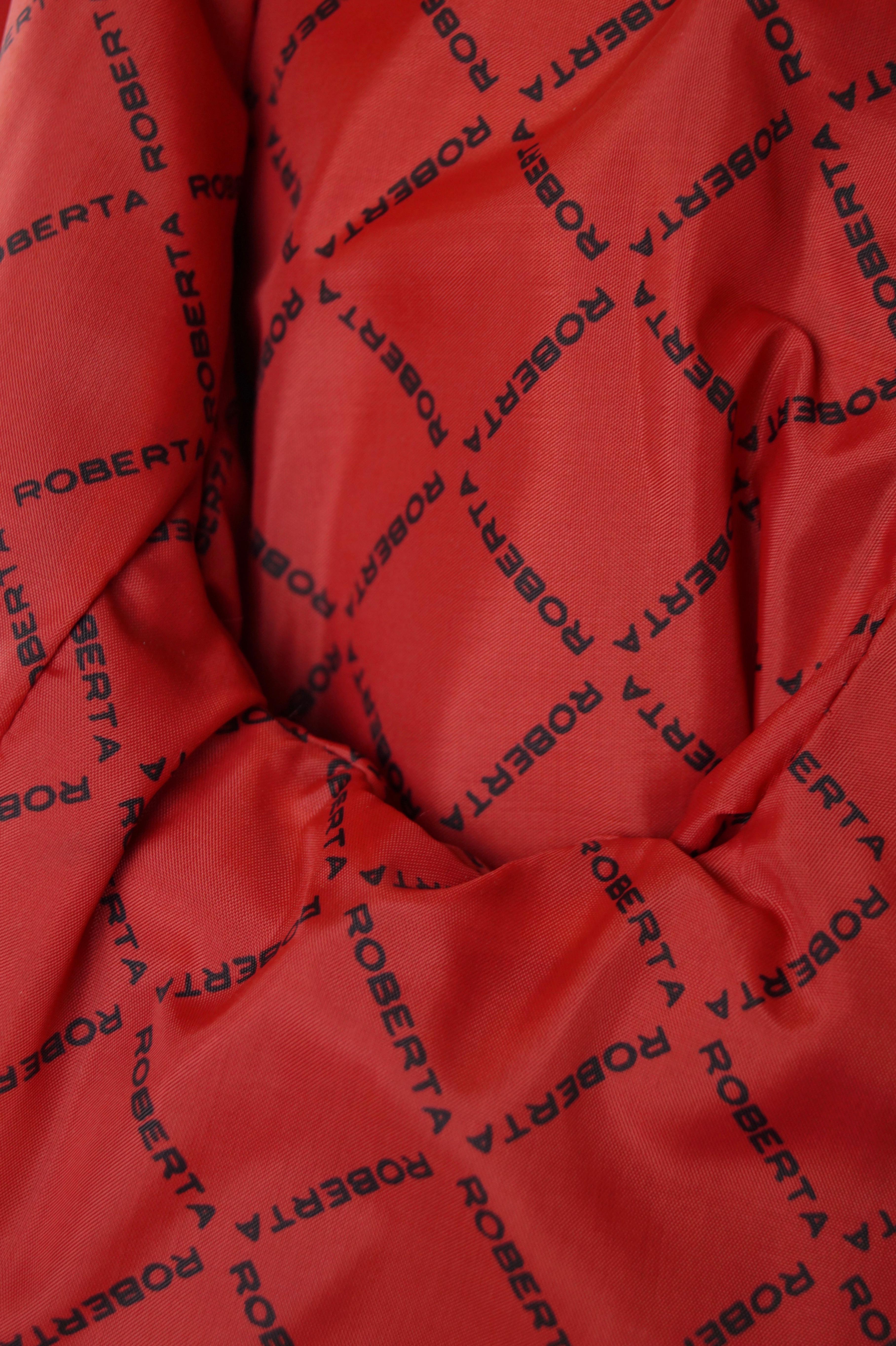 Roberta di Camerino velvet red coat vintage 70s For Sale 6