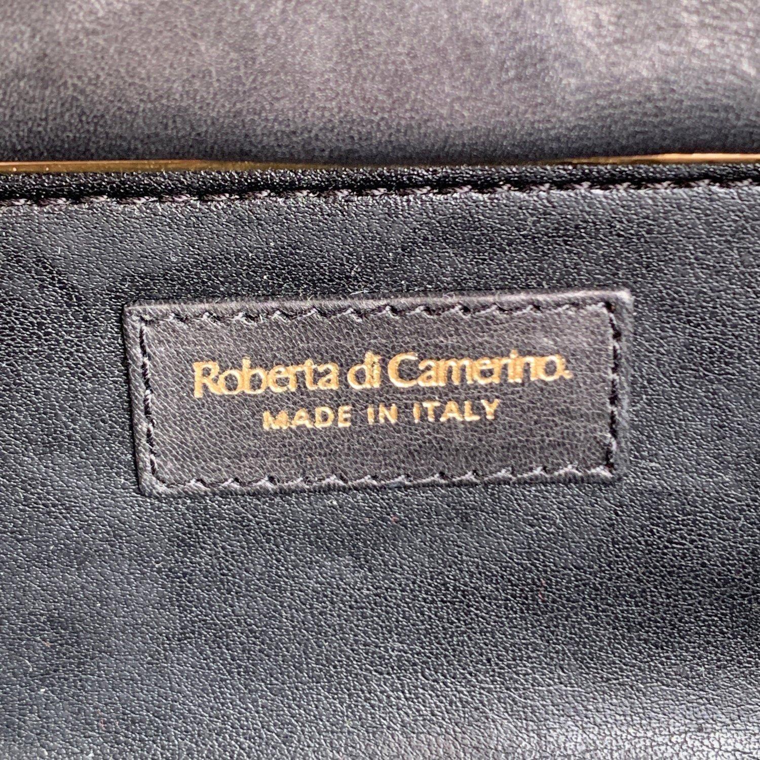 Roberta Di Camerino Vintage Blue Leather Cylinder Shoulder Bag 3