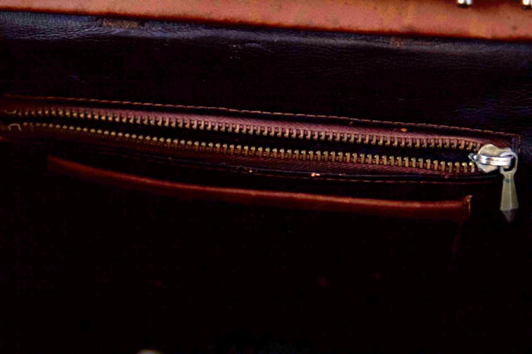 Roberta Di Camerino Vintage Tasche aus Leder und Samt im Angebot 3