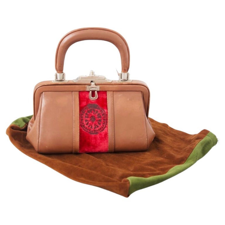 Roberta Di Camerino Vintage Leather and Velvet Bag For Sale at 1stDibs |  vintage velvet handbags, roberta di camerino bag, roberta di camerino purse