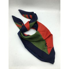 ROBERTA DI CAMERINO Vintage Silk Handkerchief Scarf in Blue